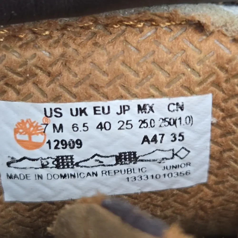 Timberland 6 Inch Premium Waterproof Boots Junior 7 Wheat Nubuck 12909